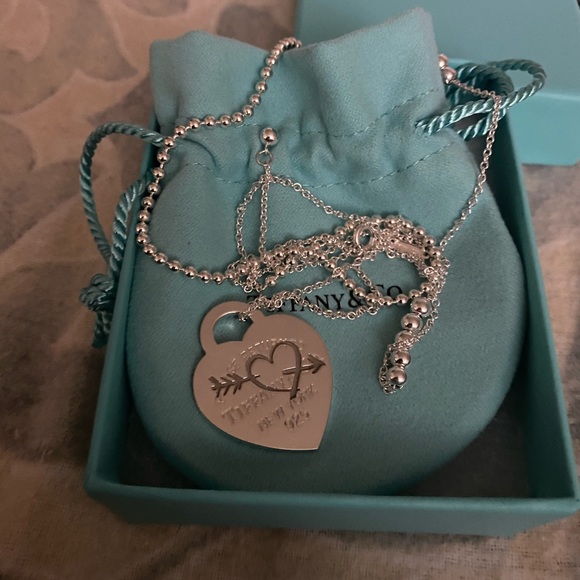 Sterling silver large heart pendant - Picture 2 of 4